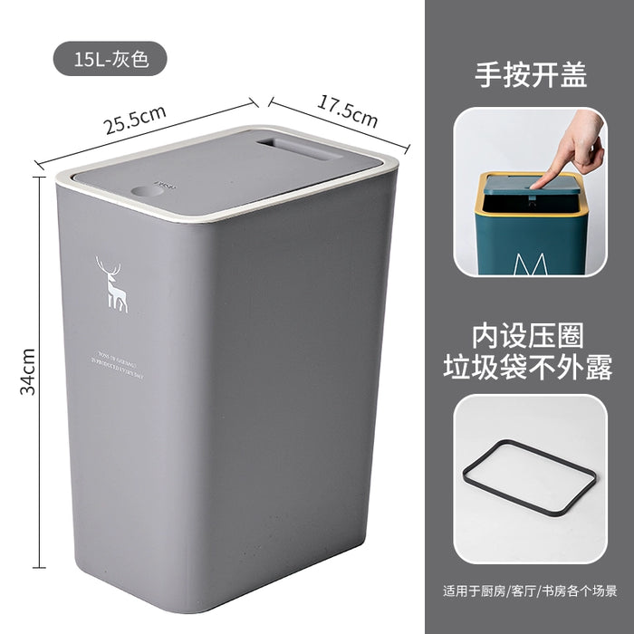 Large Press Bedroom Thick Trash Can