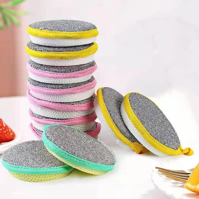 Double-Sided Dishwashing Sponges – Reusable Kitchen Scrub Pads 10PCS