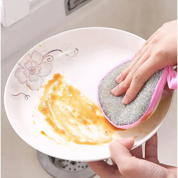 Double-Sided Dishwashing Sponges – Reusable Kitchen Scrub Pads 10PCS