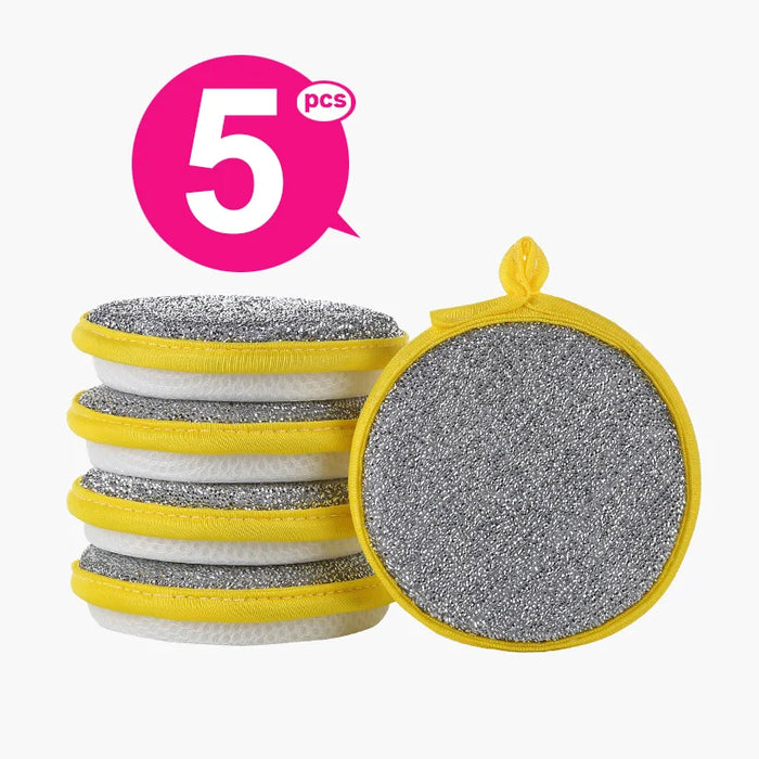 Double-Sided Dishwashing Sponges – Reusable Kitchen Scrub Pads 10PCS