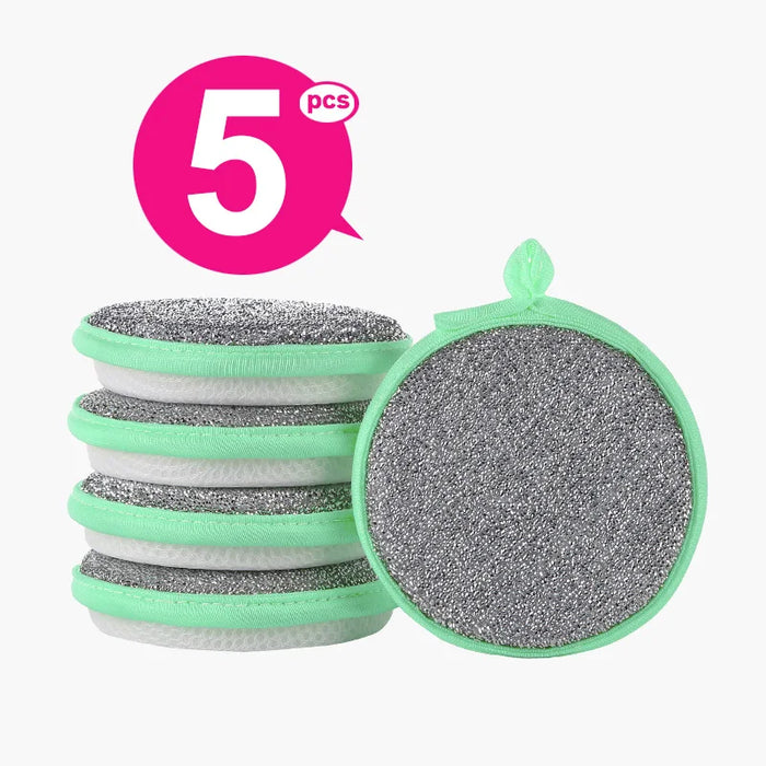 Double-Sided Dishwashing Sponges – Reusable Kitchen Scrub Pads 10PCS