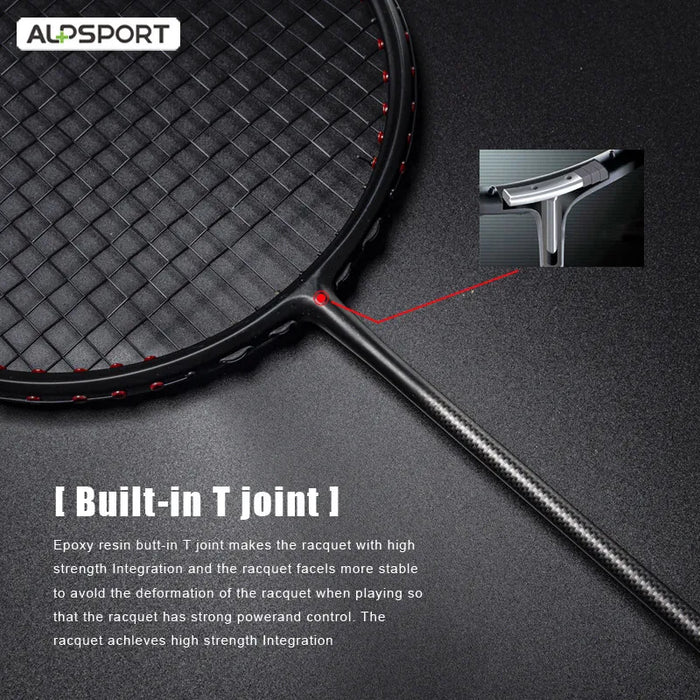 Alpsport XHP Badminton Racket & Bag – 75g Full Carbon Fiber Ultra-Light (2PCS)
