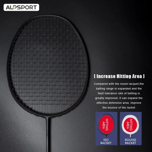 Alpsport XHP Badminton Racket & Bag – 75g Full Carbon Fiber Ultra-Light (2PCS)