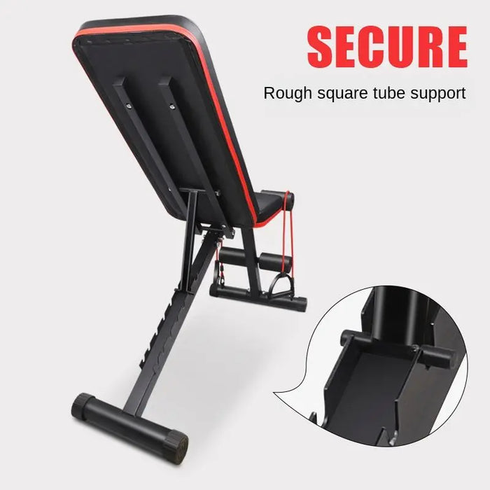 Black Adjustable Gym Bench