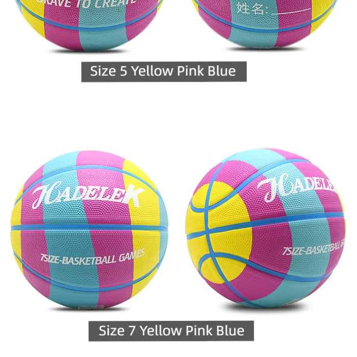 Size 7 Rubber Basketball – Wear-Resistant, High Elastic, Dribbling & Training Ball
