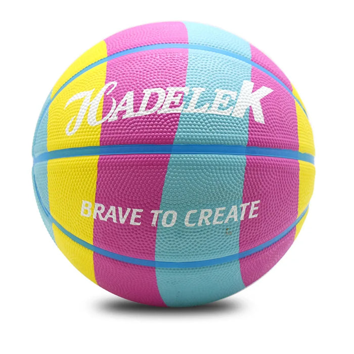 Size 7 Rubber Basketball – Wear-Resistant, High Elastic, Dribbling & Training Ball