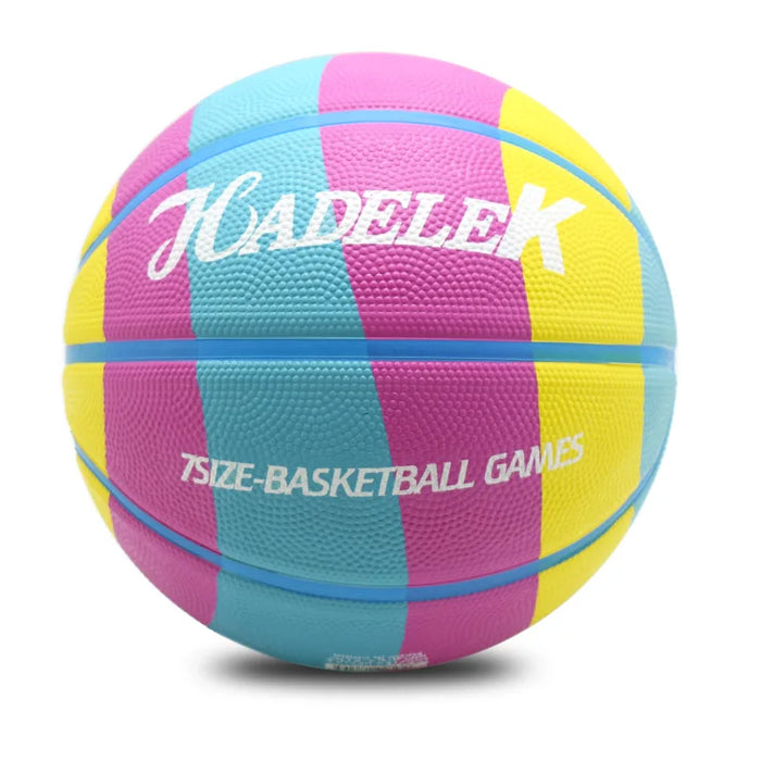 Size 7 Rubber Basketball – Wear-Resistant, High Elastic, Dribbling & Training Ball