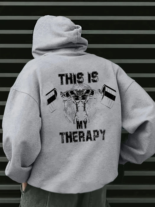 This Is My Therapy Men’s Fitness Hoodie