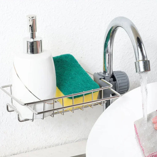 Stainless Steel Multi-Layer Faucet Storage Rack – Kitchen Sink