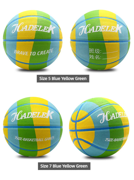 Size 7 Rubber Basketball – Wear-Resistant, High Elastic, Dribbling & Training Ball