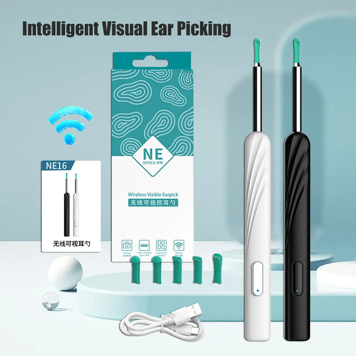 Smart Visual Earwax Cleaner – Wireless Otoscope with HD Camera, Ear Pick Removal Tool Kit