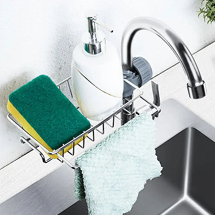 Stainless Steel Multi-Layer Faucet Storage Rack – Kitchen Sink
