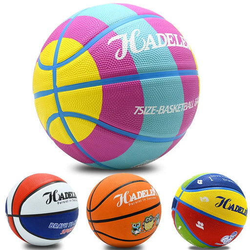 Size 7 Rubber Basketball – Wear-Resistant, High Elastic, Dribbling & Training Ball