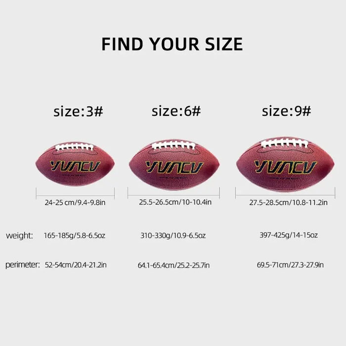 Standard American Football for Youth & Adult - Outdoor Sports Game Size 9, 6