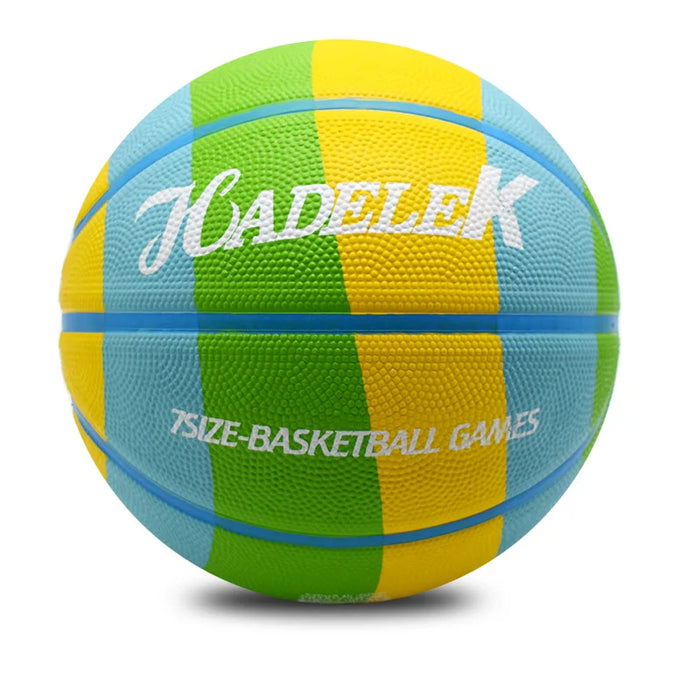 Size 7 Rubber Basketball – Wear-Resistant, High Elastic, Dribbling & Training Ball