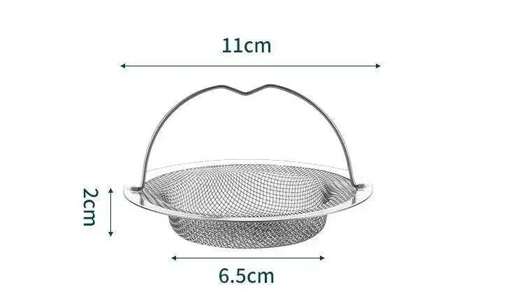Stainless Steel Drain Hole Filter with Handle – For Bathtub, Shower, and Kitchen