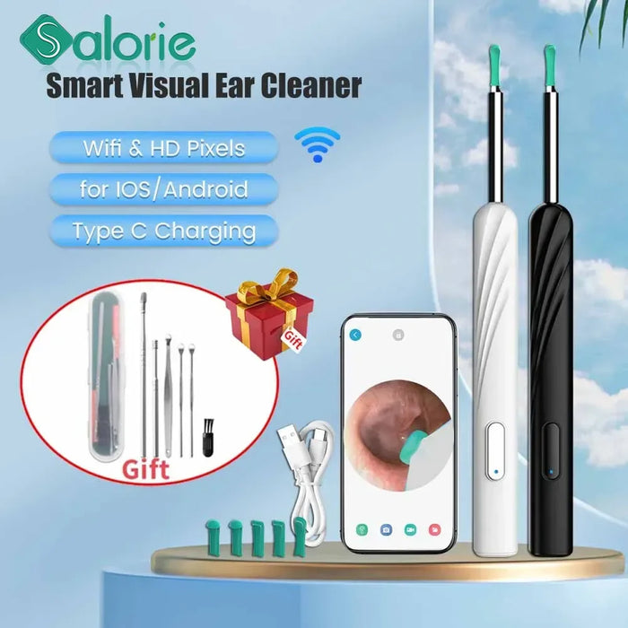 Smart Visual Earwax Cleaner – Wireless Otoscope with HD Camera, Ear Pick Removal Tool Kit