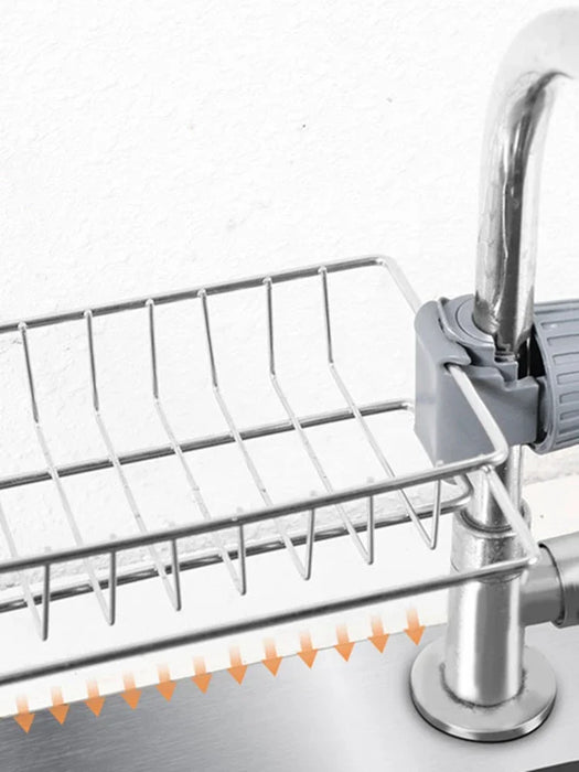 Stainless Steel Multi-Layer Faucet Storage Rack – Kitchen Sink