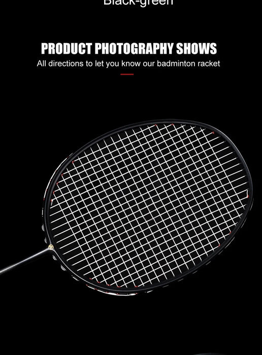 Alpsport XHP Badminton Racket & Bag – 75g Full Carbon Fiber Ultra-Light (2PCS)