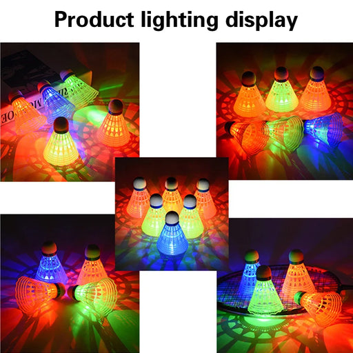 LED Luminous Badminton Shuttlecocks – Colorful Light-Up Foamed Plastic Set for Kids