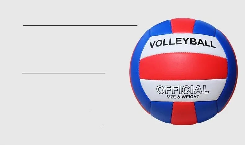 Size 5 PVC Volleyball – Wear-Resistant, High Bouncy, Game Ball