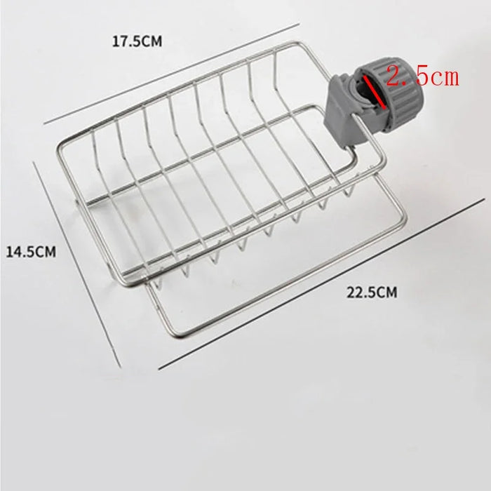 Stainless Steel Multi-Layer Faucet Storage Rack – Kitchen Sink