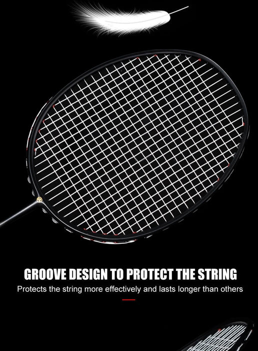 Alpsport XHP Badminton Racket & Bag – 75g Full Carbon Fiber Ultra-Light (2PCS)