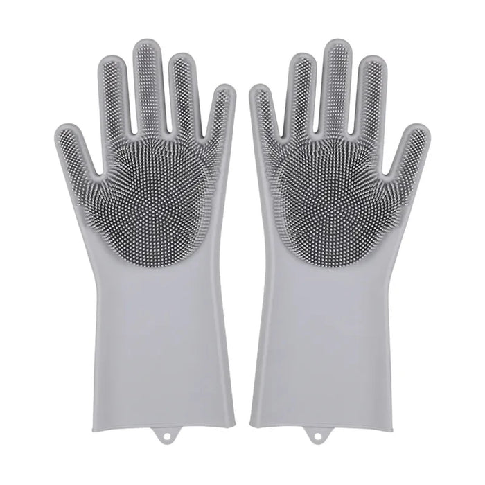 Dishwashing Gloves – Magic Silicone Reusable Scrubber Cleaning Gloves