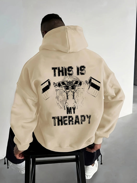 This Is My Therapy Men’s Fitness Hoodie
